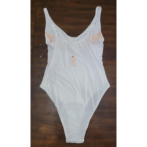 NWT HAH Intimates Hot as Hell M White Eyes On Top Bodysuit 121437 - Picture 2 of 3